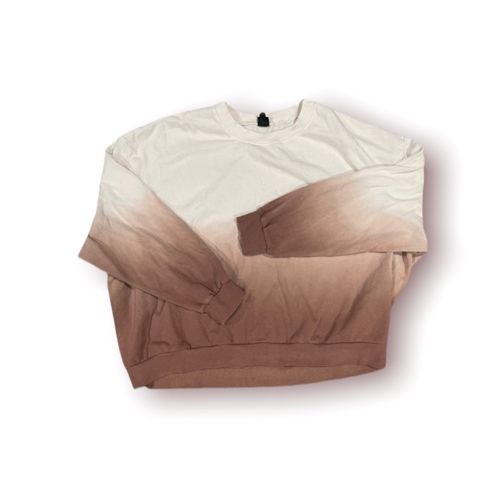 Ombre cropped sweatshirt